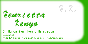 henrietta kenyo business card